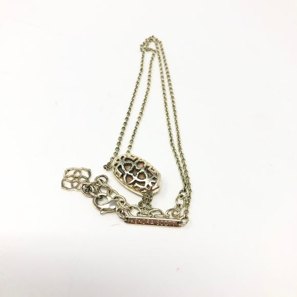 Elisa Gold Pendant Necklace In Iridescent Drusy - Picture 5 of 7